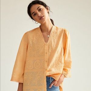Anthropologie | EASTON EMBROIDERED TUNIC BLOUSE